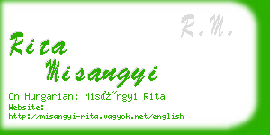 rita misangyi business card